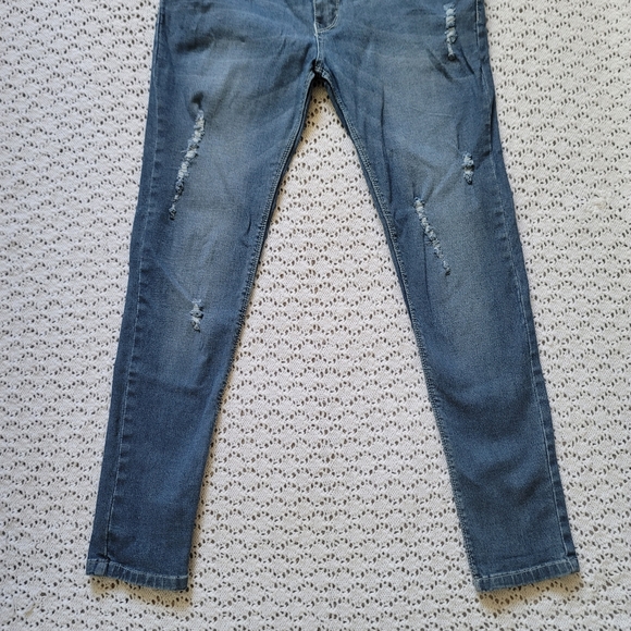 High Rise Distressed Slim Ankle Jeans - Picture 5 of 8